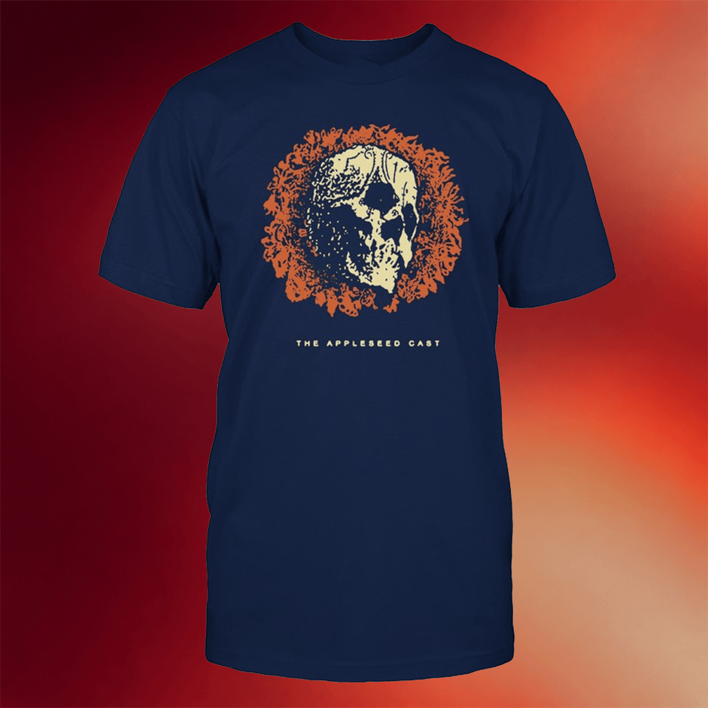 The Appleseed Cast Merch Appleseed Cast Skull Flowers T-Shirt Gifts Ideas For Band Fans - Merchluma