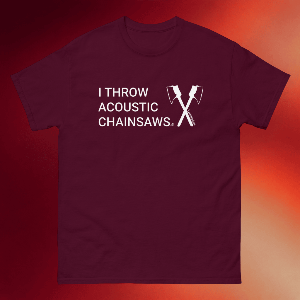 The Lumberjax Merch I Throw Acoustic Chainsaws Shirt Gifts For Music Fans - Merchluma