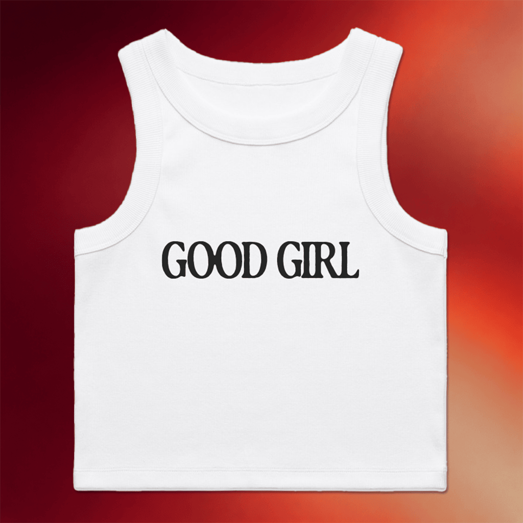 Artemas Merch 2026 Good Girl Crop Tank Top White Music Lover Gift Ideas For Her - Merchluma