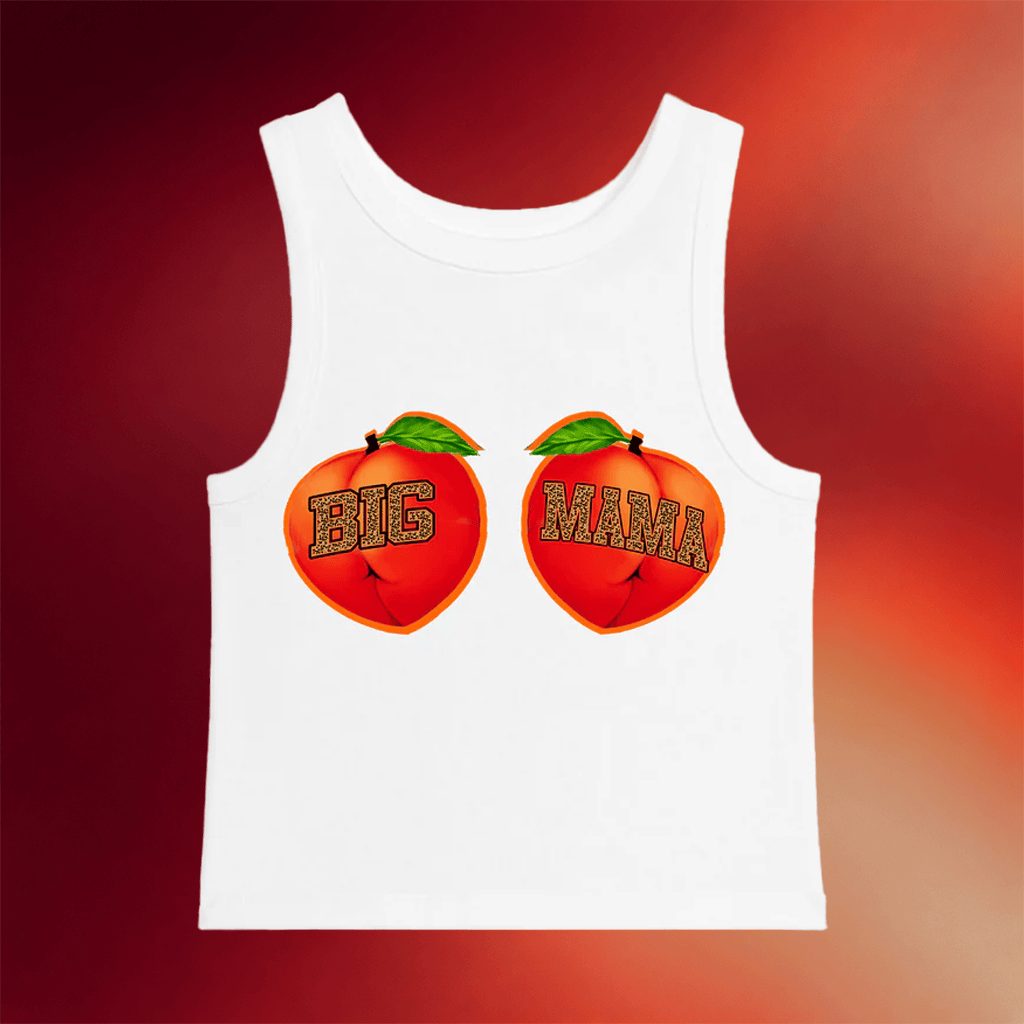 Latto Merch 2026 Peach Crop Tank Top White Best Gifts For Hip Hop Lovers - Merchluma