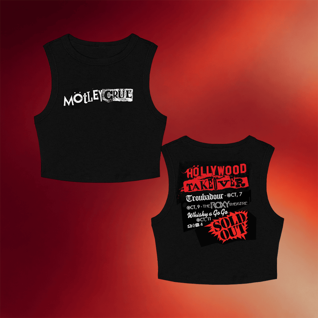Motley Crue Merch 2026 Hollywood Takeover Crop Tank Top Gifts Ideas For Music Fans - Merchluma