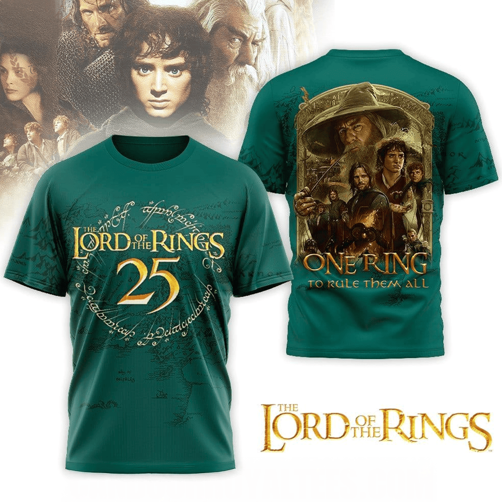 The Lord Of The Rings 25th Anniversary Shirt The Lord Of The Rings Merch Best Gifts For Fans - Merchluma
