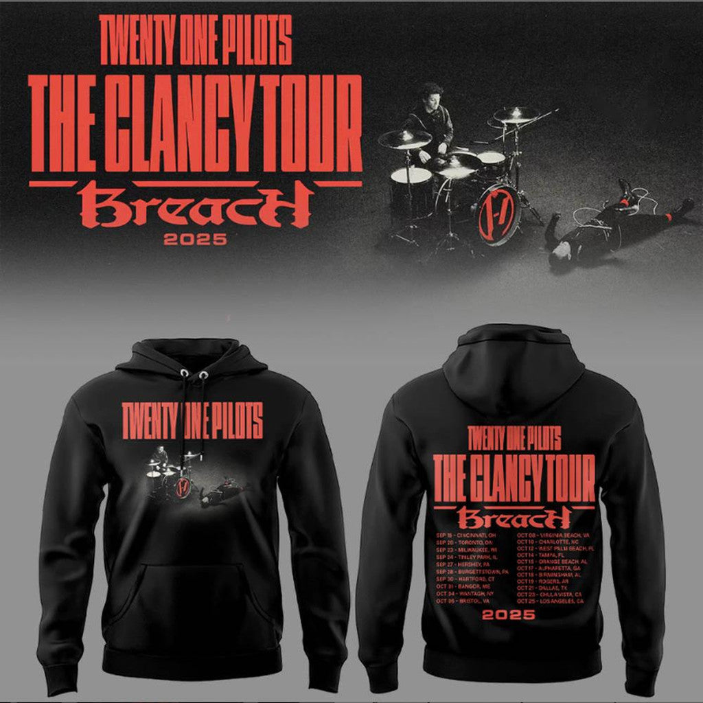 Twenty One Pilots Merch The Clancy Tour Breach 2025 Hoodie Gifts For People Who Like Music - Merchluma