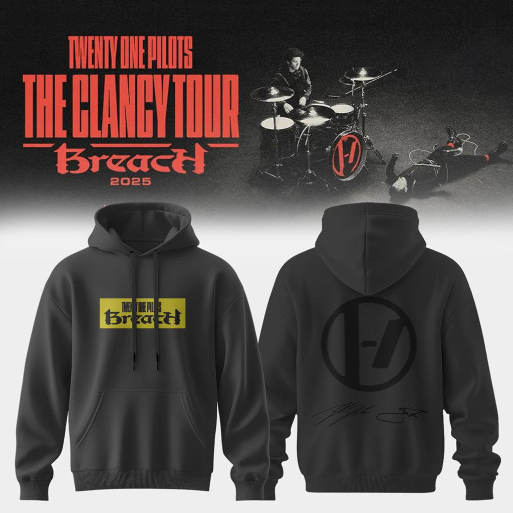 Twenty One Pilots Merch The Clancy Tour Breach Hoodie Gift Ideas For Music Lovers - Merchluma