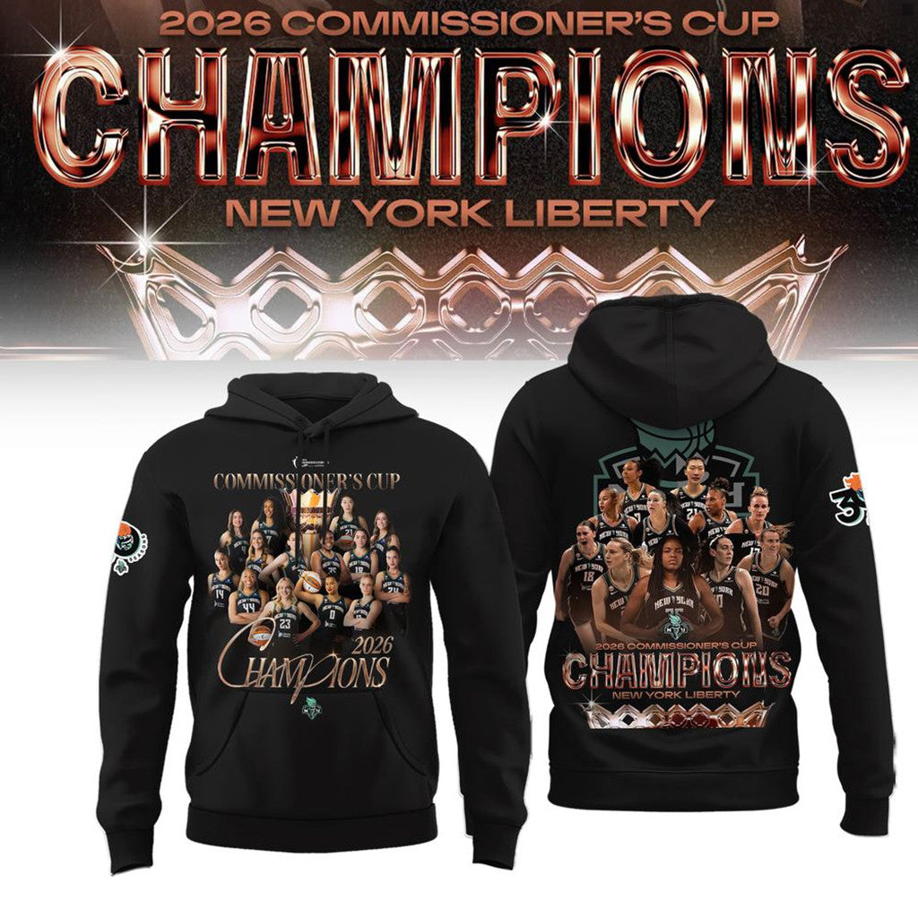 New York Liberty 2026 WNBA Champions Hoodie Black NY Liberty Merch Present For Basketball Fans - Merchluma