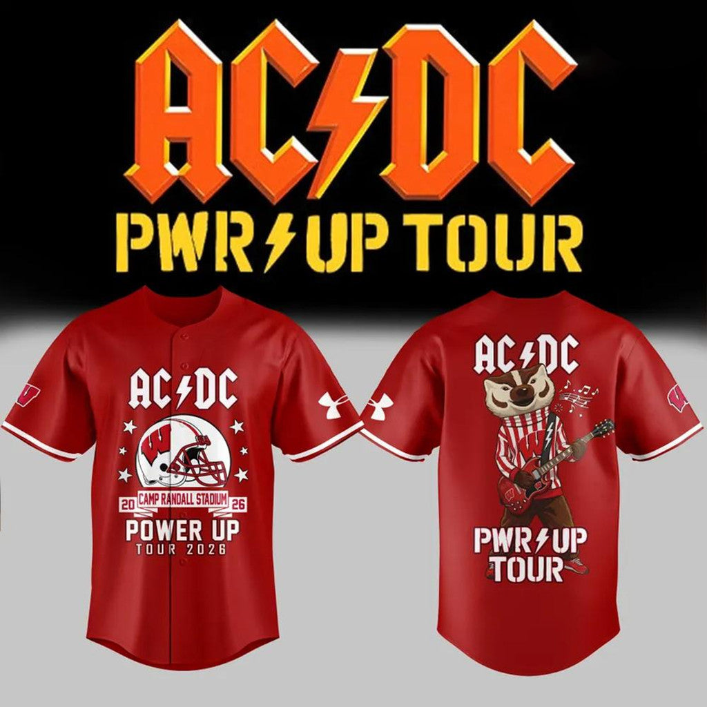 ACDC X Carolina Panthers Merch Power Up Tour 2026 Baseball Jersey Gifts For Music Lovers - Merchluma