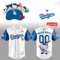 Personalized Los Angeles Dodgers X Hello Kitty Baseball Jersey 2026 LA Dodgers Merch Cute Gifts - Merchluma