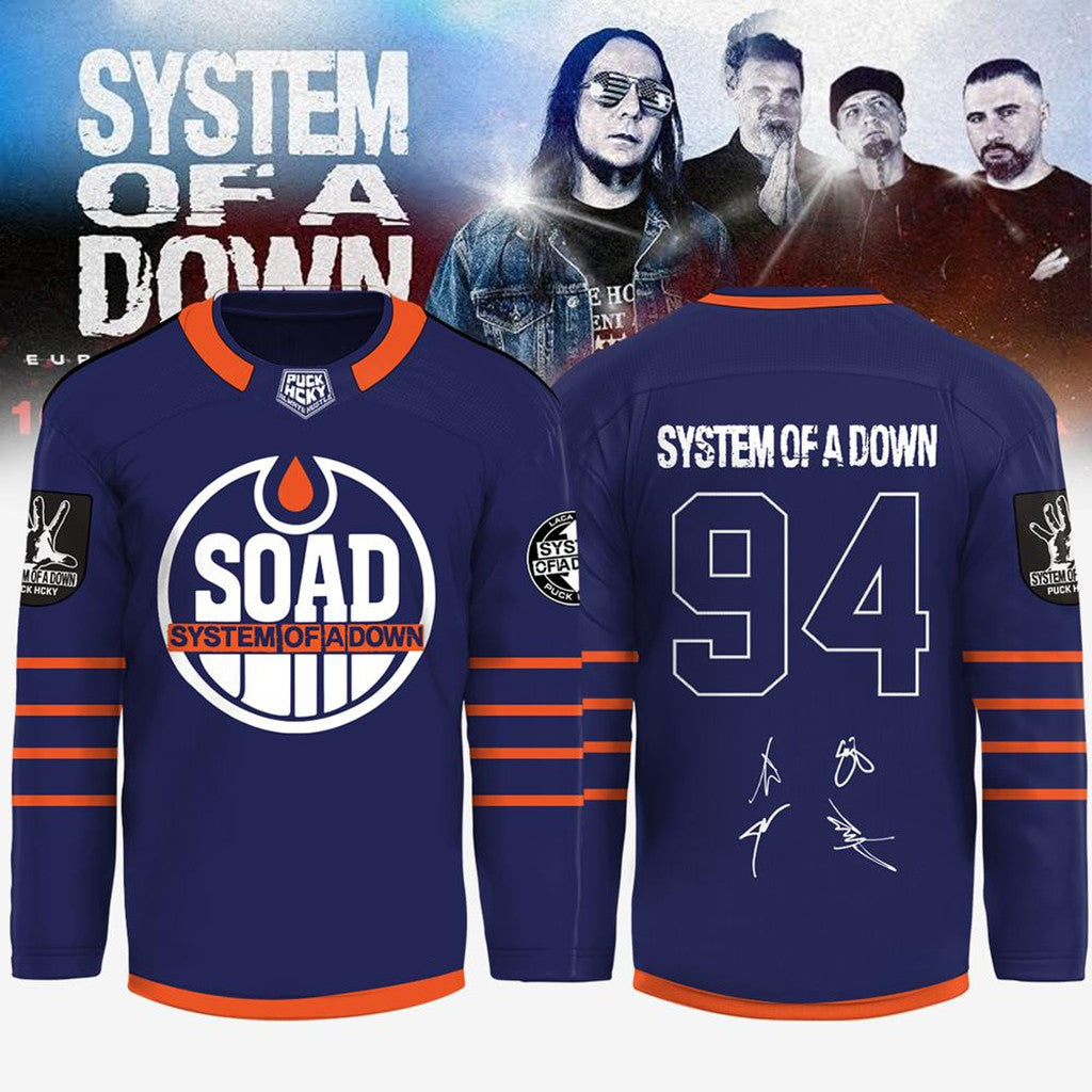 System Of A Down Europe UK Stadium Tour 2026 Hockey Jersey #94 SOAD Merch Fans Gifts - Merchluma