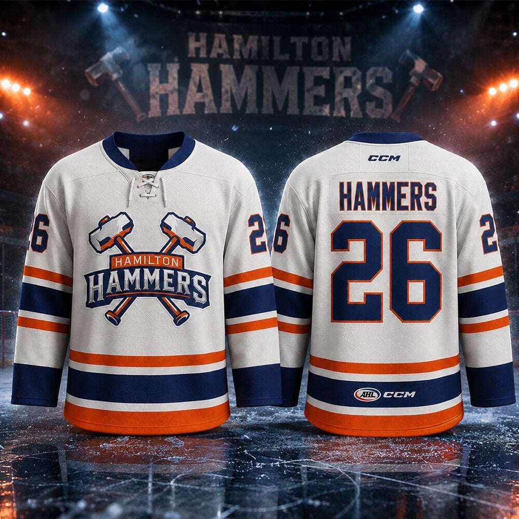 Hamilton Hammers 2026 2027 Hockey Jersey Hamilton Hammers Merch Present For Hockey Lovers - Merchluma