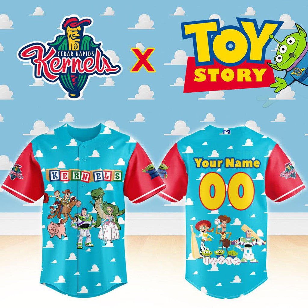 Custom Cedar Rapids Kernels x Toy Story Night 2026 Baseball Jersey Kernels Merch Gifts For Fan - Merchluma