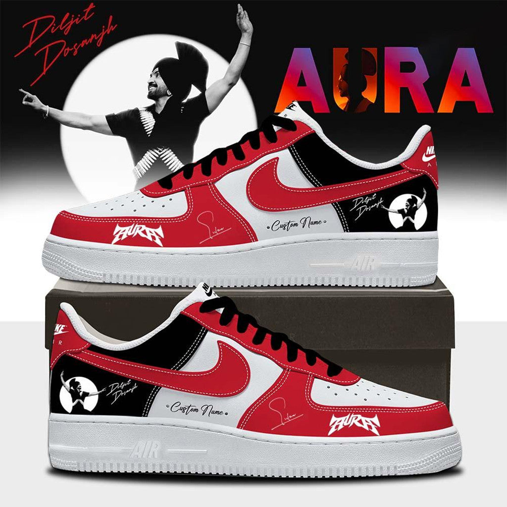 Customized Diljit Dosanjh AURA World Tour 2026 Sneakers Diljit Dosanjh Merch Gift Ideas For Fan - Merchluma