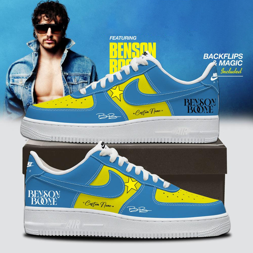 Personalized Benson Boone Merch 2026 Wanted Man Tour Shoes Sneakers Present For Brothers - Merchluma