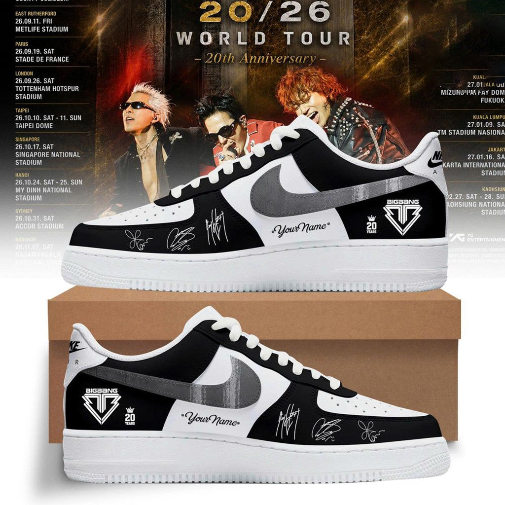 Personalized BIGBANG 20Th Anniversary World Tour 2026 Signature Shoes Sneaker BIGBANG Merch - Merchluma