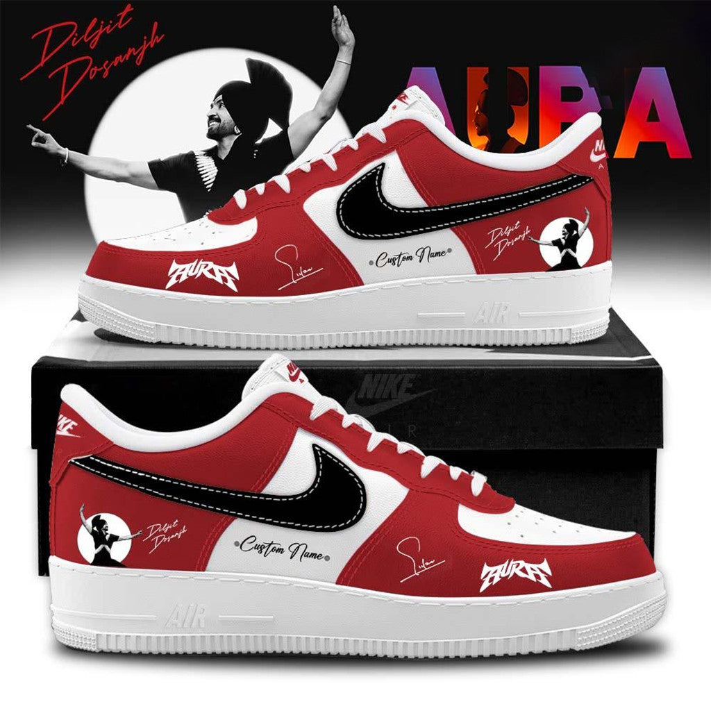 Personalized Diljit Dosanjh AURA World Tour 2026 Sneakers Diljit Dosanjh Merch Top Gift For Fan - Merchluma