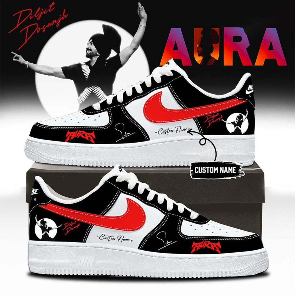 Personalized Diljit Dosanjh Merch AURA World Tour 2026 Signature Sneakers Gift For Music Fans - Merchluma