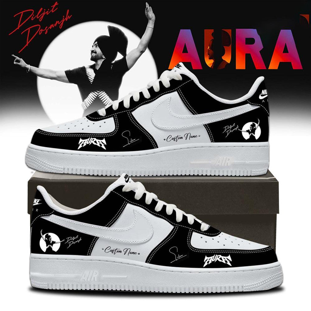 Personalized Diljit Dosanjh Merch AURA World Tour 2026 Signed Sneakers Music Fan Gear - Merchluma