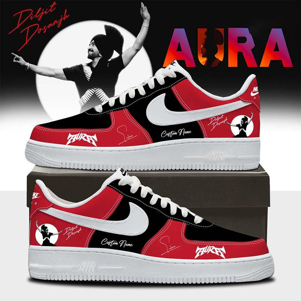 Personalized Diljit Dosanjh Merch AURA World Tour 2026 Sneakers Special Gift For Fathers - Merchluma