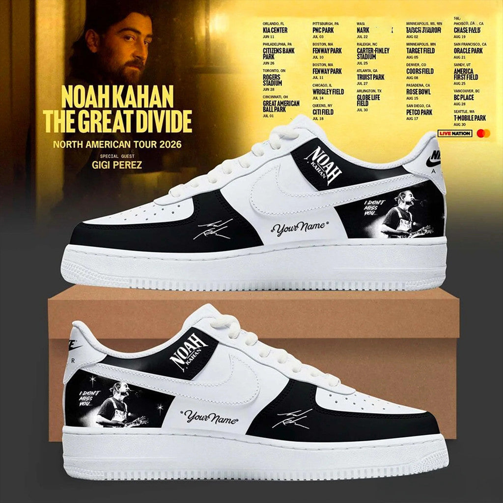Personalized Noah Kahan Merch Tour 2026 The Great Divide Tour Sneakers Present For Music Lovers - Merchluma
