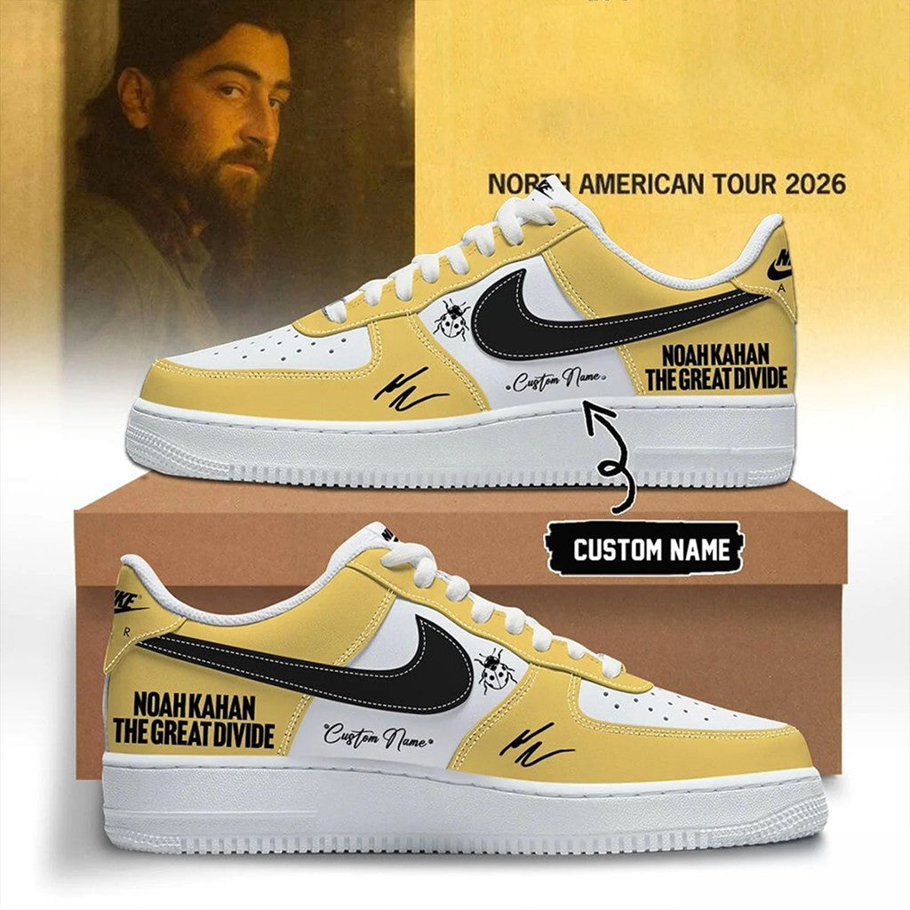 Personalized Noah Kahan The Great Divide Tour 2026 Shoes Sneakers Noah Kahan Merch Tour - Merchluma