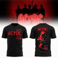 AC DC Tour Merch 2026 AC DC PWR UP Black T-Shirt Band Members Lineup Graphic Shirt Fan Gear - Merchluma