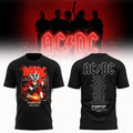 ACDC X Wisconsin Badgers Merch PWRUP North America Tour 2026 Concert Cities T-Shirt Fan Gear - Merchluma