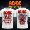 ACDC Tour Merch ACDC X Wisconsin Badgers Camp Randall Stadium July 19 2026 T-Shirt White - Merchluma