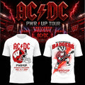 ACDC Wisconsin Badgers Camp Randall Stadium July 19 2026 White T-Shirt ACDC Power Up Tour Merch - Merchluma