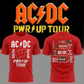 AC DC Wisconsin Badgers Merch Power Up Tour 2026 T-Shirt Red Big W Tracks Album Setlist Shirt - Merchluma