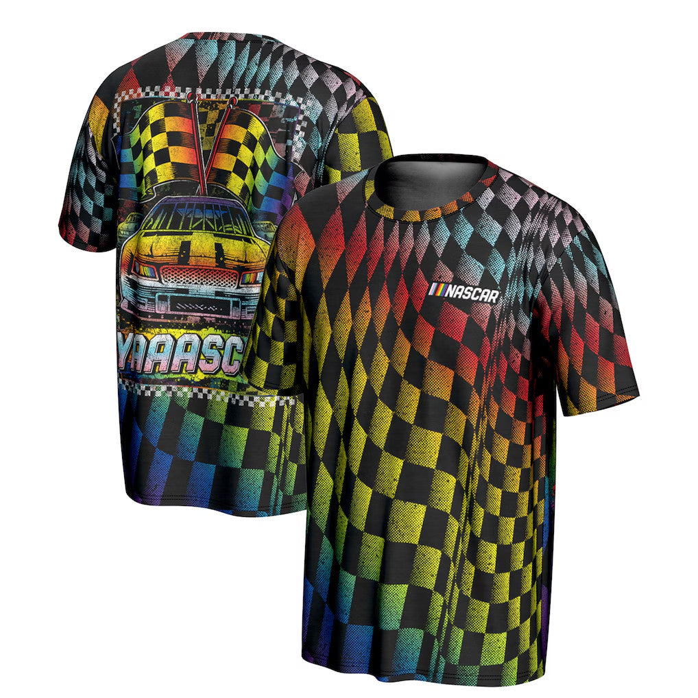 NASCAR Pride Merch 2026 NASCAR Checkered Flag T-Shirt YAAASCAR Shirt Present For Racing Fans - Merchluma