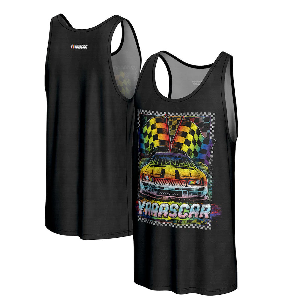 NASCAR Pride Merch 2026 NASCAR Checkered Flag YAAASCAR Tank Top Racing Fan Gear Pride Gifts - Merchluma