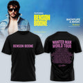 Benson Boone Wanted Man World Tour Signature T-Shirt Black Benson Boone Merch 2026 Fan Gifts - Merchluma