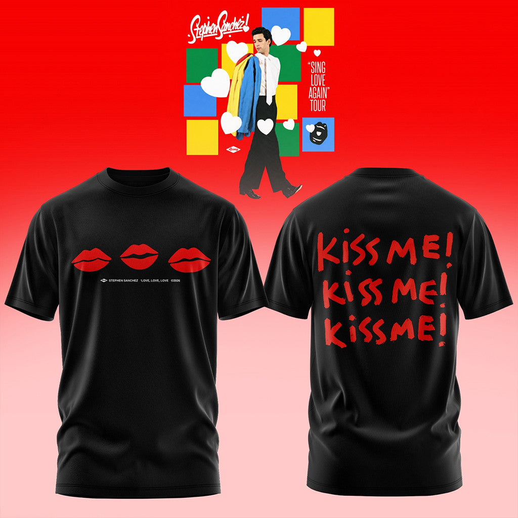 Stephen Sanchez Sing Love Again Tour T-Shirt Kiss Me Stephen Sanchez Merch Gifts For Fans - Merchluma