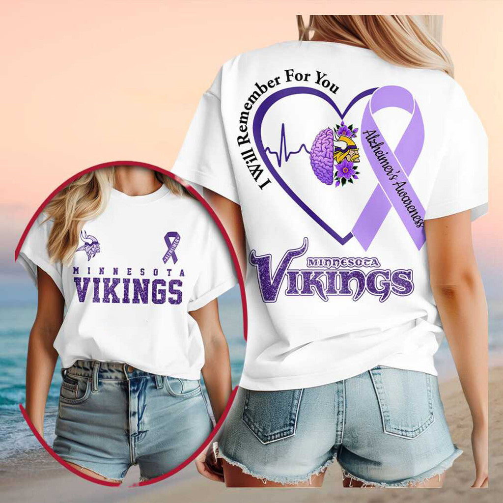 Minnesota Vikings Alzheimer's Awareness Shirt 2026 Minnesota Vikings Merch Gift For Mother - Merchluma
