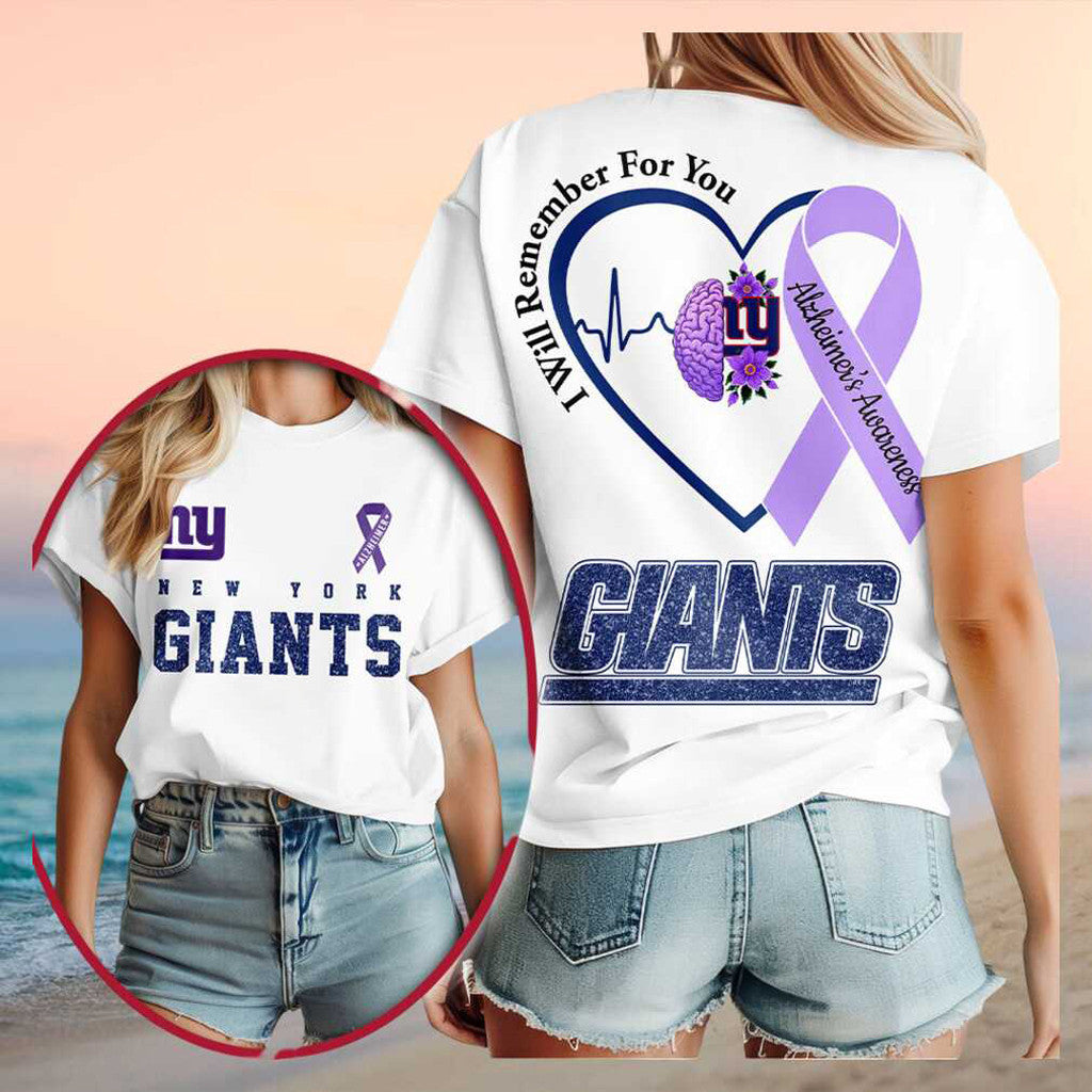 New York Giants Alzheimer's Awareness Shirt 2026 NY Giants Merch Best Gift For Football Fans - Merchluma