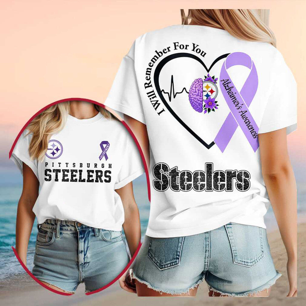 Pittsburgh Steelers Alzheimer Awareness 2026 Shirt Steelers Merch Gifts For Sister - Merchluma