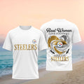 Pittsburgh Steelers Merch Real Women Love Football Love The Steelers T-Shirt Football Fan Gear - Merchluma