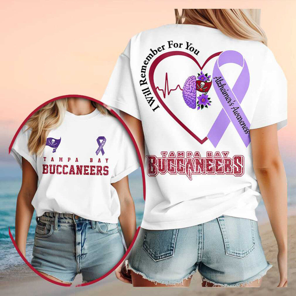 Tampa Bay Buccaneers Alzheimer Awareness 2026 Shirt Buccaneers Merch Gifts For Fans - Merchluma