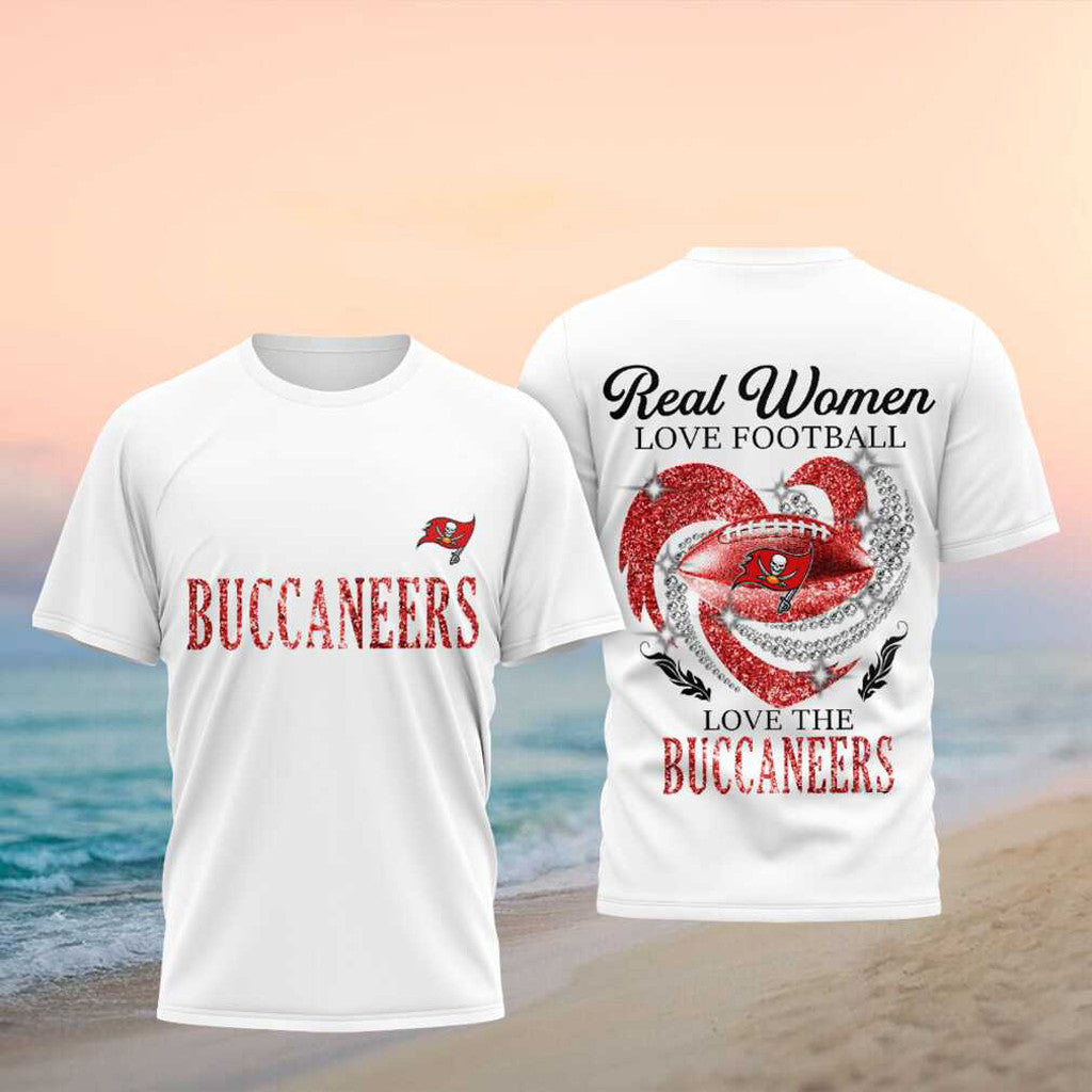 Tampa Bay Buccaneers Merch Real Women Love Football Love The Buccaneers T-Shirt Fans Gifts - Merchluma