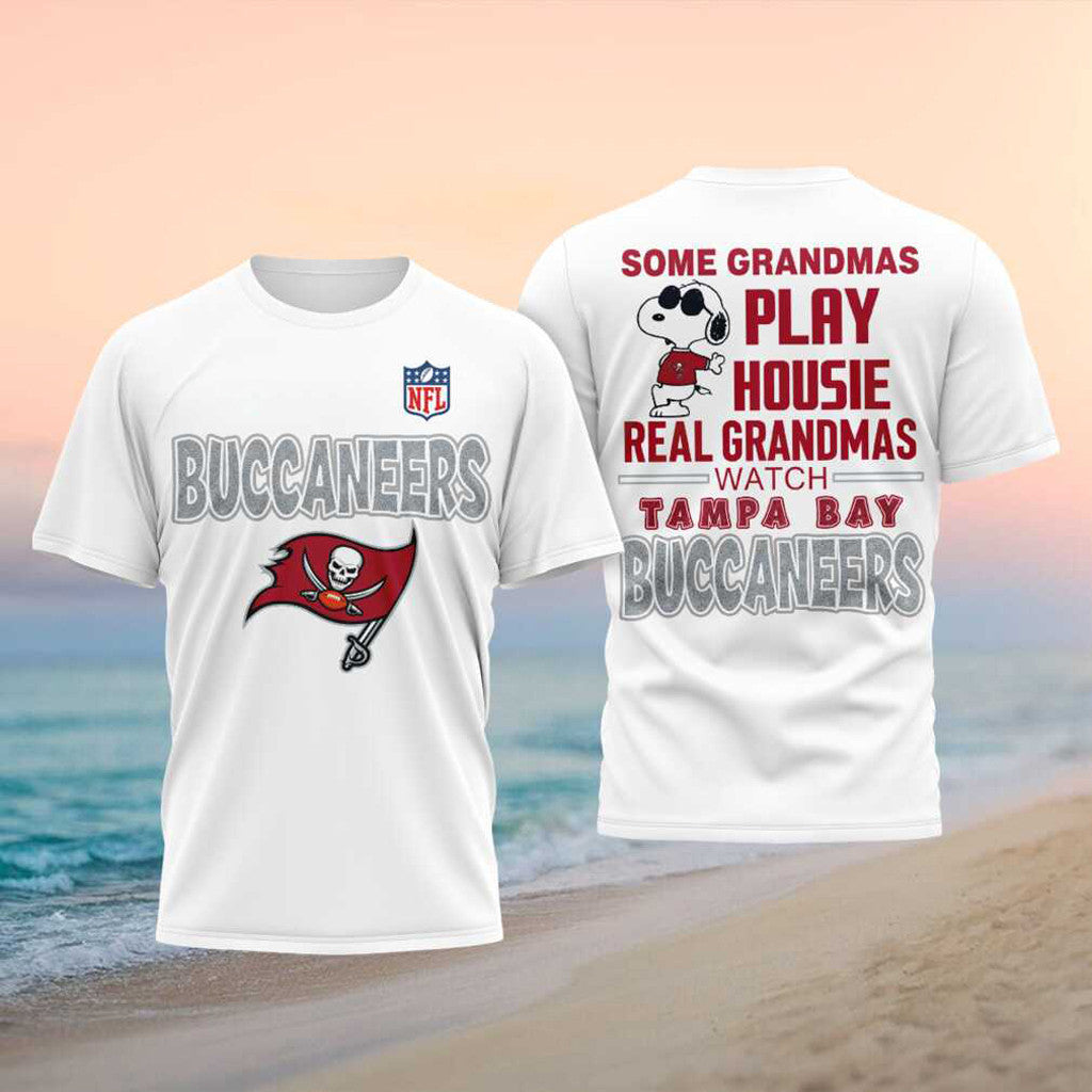 TB Buccaneers Merch Some Grandmas Play Housie Real Grandmas Watch Tampa Bay Buccaneers Shirt - Merchluma
