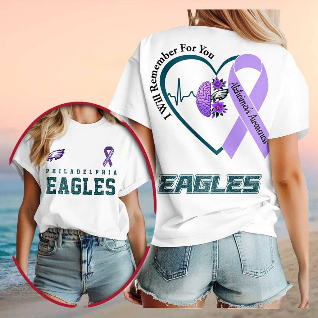 Philadelphia Eagles Alzheimer Awareness 2026 Shirt Eagles Merch Football Fan Gift Ideas - Merchluma