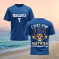 Skull Texas Rangers Baseball Team I Need New Haters Shirt Rangers Merch Baseball Fan Gifts - Merchluma