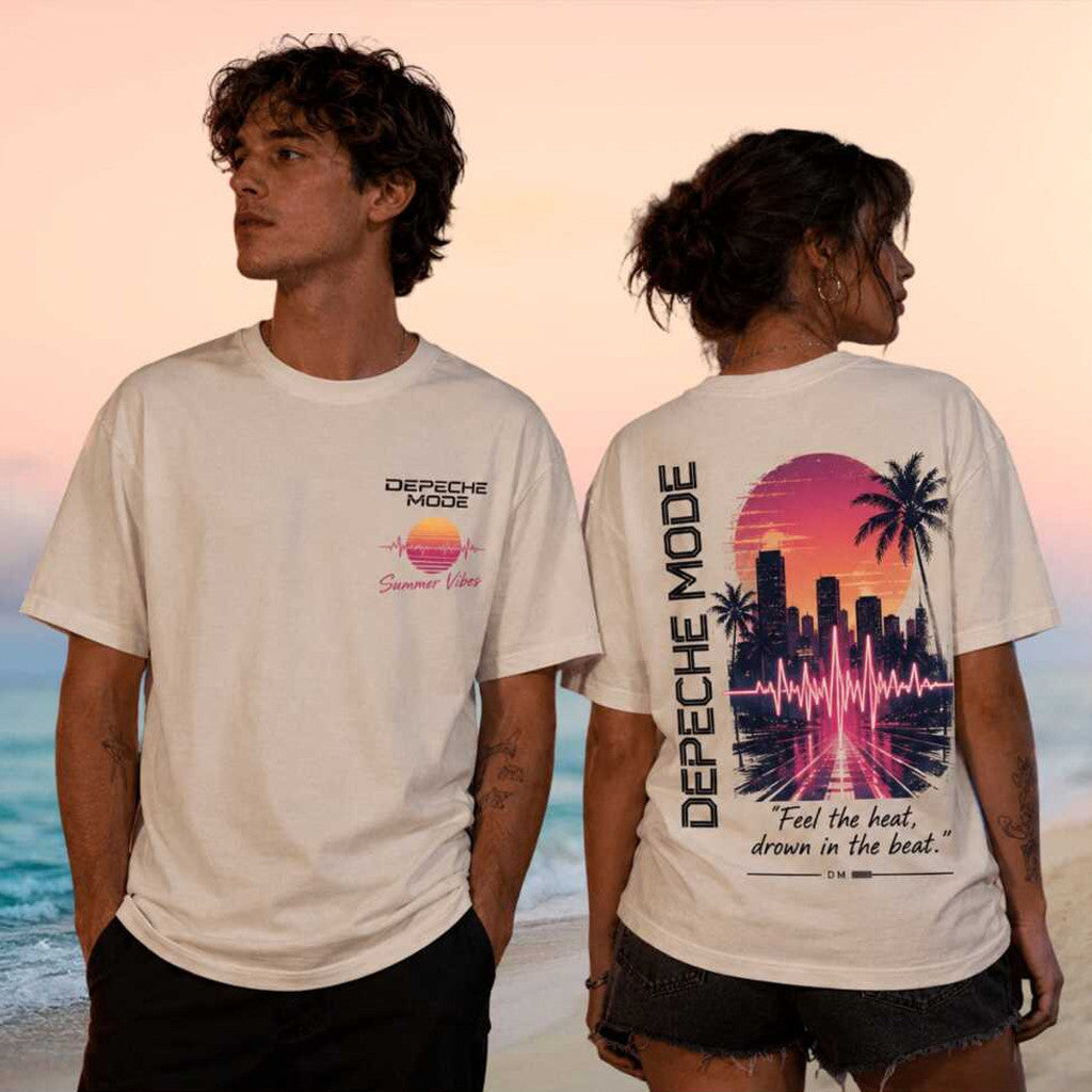 Depeche Mode Summer Vibes T-Shirt Feel The Heat Drown In The Beat Shirt Depeche Mode Merch 2026 - Merchluma