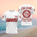 New York Giants 2026 I Must Be Fireproof T-Shirt NY Giants Merch Best Gifts For Fireman - Merchluma
