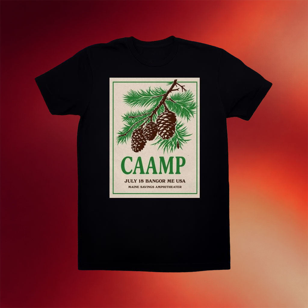 Caamp Merch 2026 Caamp Bangor Maine Shirt Black Caamp Concert Merch Gift For Band Fans - Merchluma