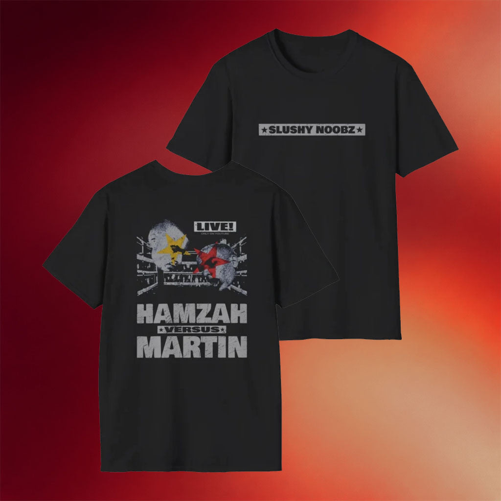 Slushy Noobz Merch 2026 Hamzah Versus Martin T-Shirt Comedy Boxing Shirt Gift For Friends - Merchluma