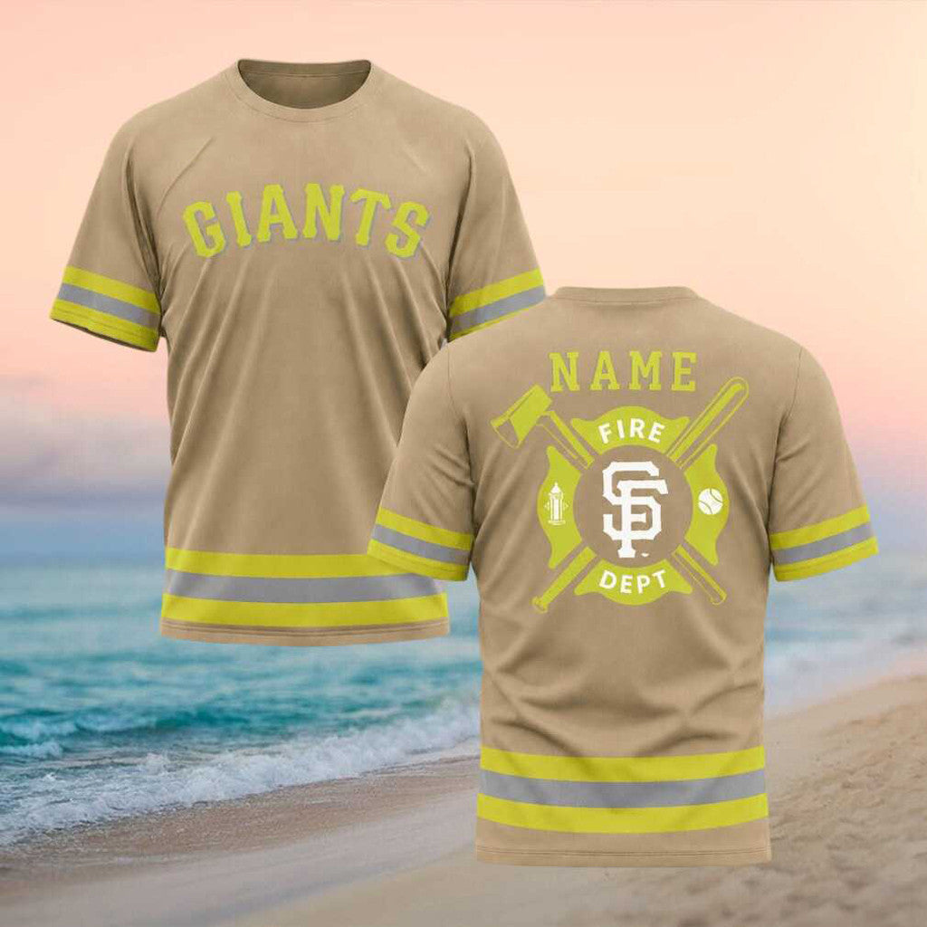 Personalized San Francisco Giants Baseball Team Fire Dept Shirt SF Giants Merch Fireman Gifts - Merchluma