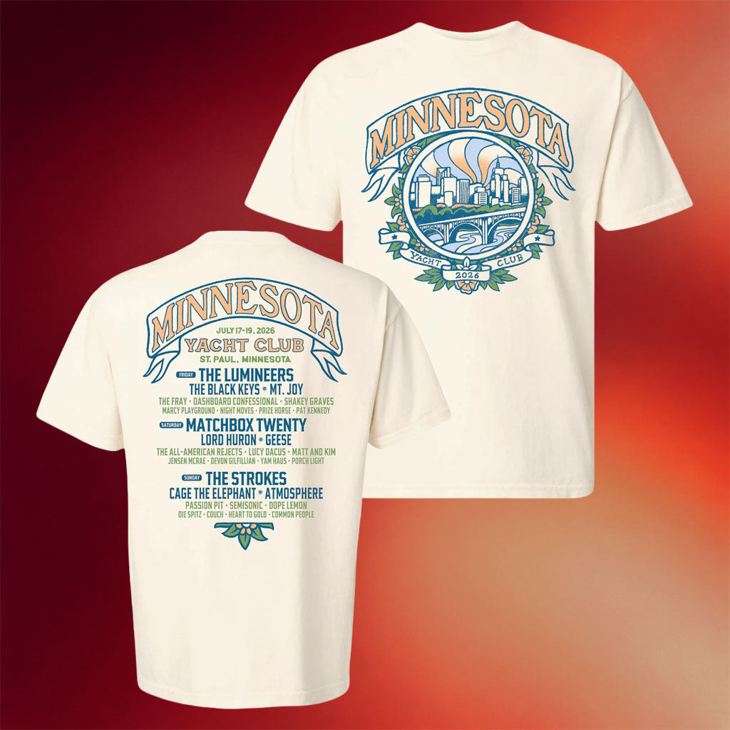 Minnesota Yacht Club Festival Merch 2026 Bridge Lineup T-Shirt Gifts For Music Lovers - Merchluma