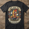 Funny Hot Dog Lover's Club Hot Dog Day 2026 Glizzy Gobbler T-Shirt Summer Gift For Dad - Merchluma