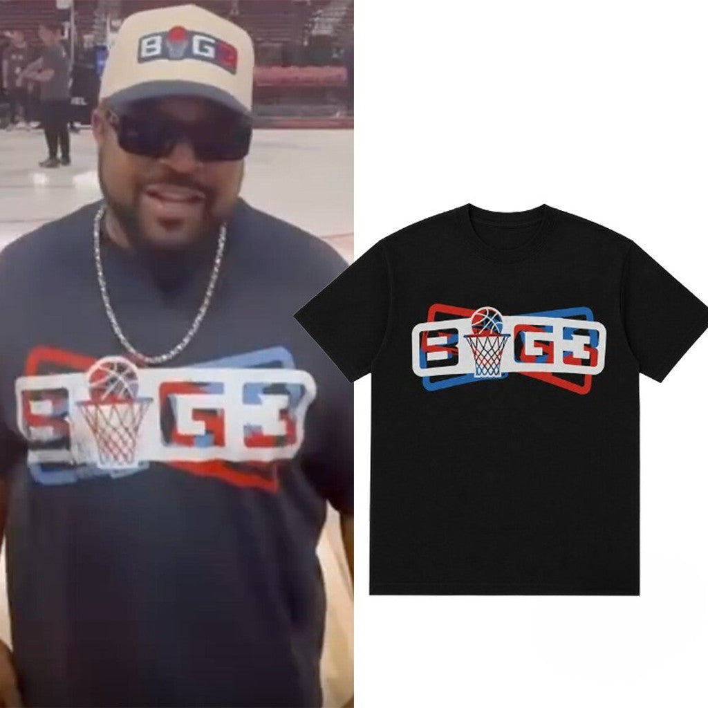 Ice Cube BIG3 All-Stars Logo Black T-Shirt 2026 Basketball Fan Shirt Ice Cube Merch - Merchluma