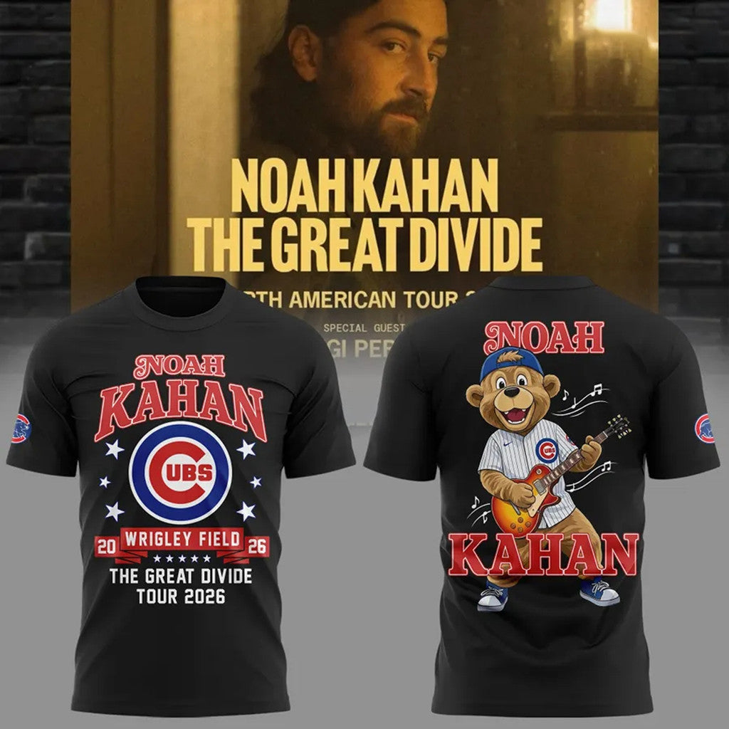 Noah Kahan Chicago Merch The Great Divide Tour 2026 Wrigley Field T-Shirt Concert Outfits - Merchluma